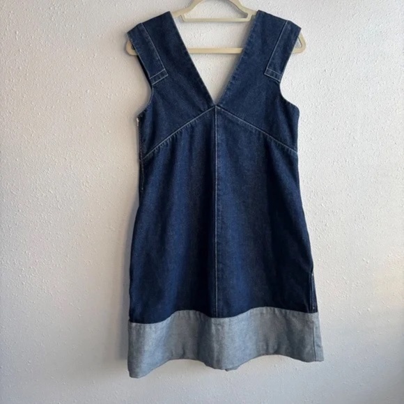 COS Denim Dark Wash A-line Mini Dress w/ Pockets - Size 6 - Picture 5 of 7